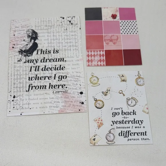 Cocoa Daisy Feb Stationary Monthly Kit Alice Wonderland Theme *used - Picture 3 of 4